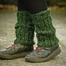 Load image into Gallery viewer, Leg Warmers - Sage Green and Metallic Black
